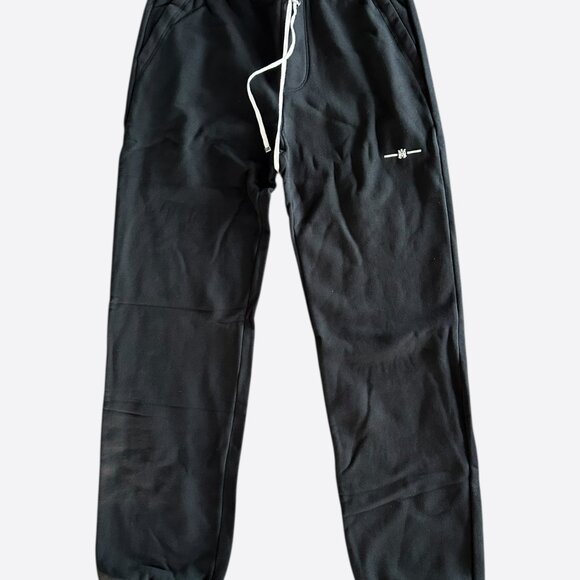 Amiri Black & White Micro MA Bar Logo Sweatpants - Picture 1 of 4
